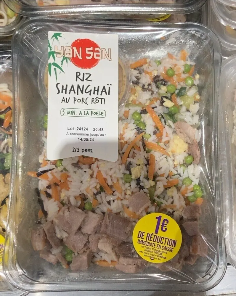 Riz Shanghai au porc roti