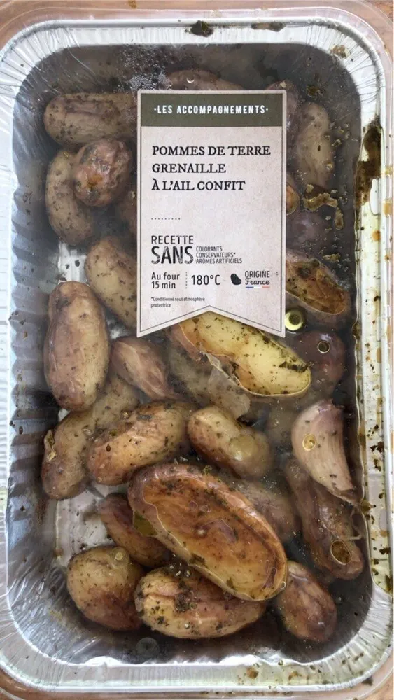 Pommes de terre grenailles à l’ail confit