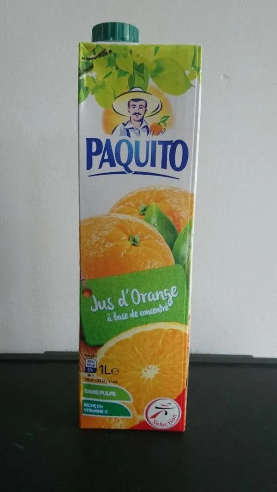 Jus d'orange à base de concentré