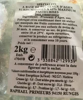 Spécialité à Base de Pruneaux d'Agen