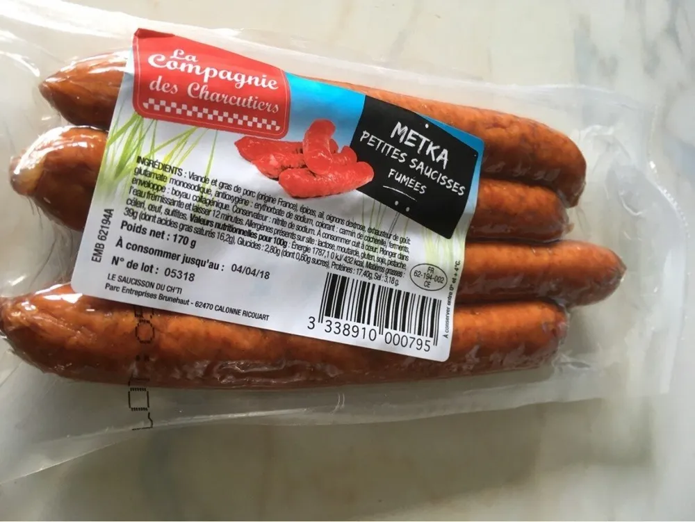 Metka petites saucisses fumées