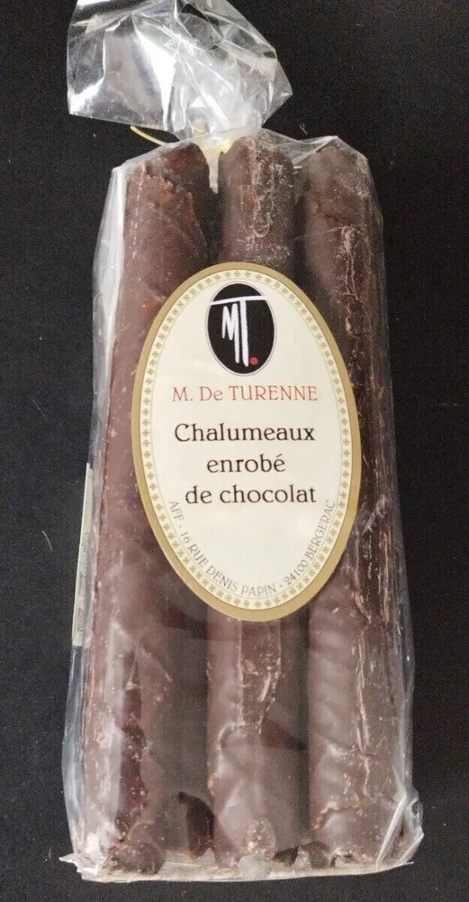 Chalumeau enrobé de chocolat