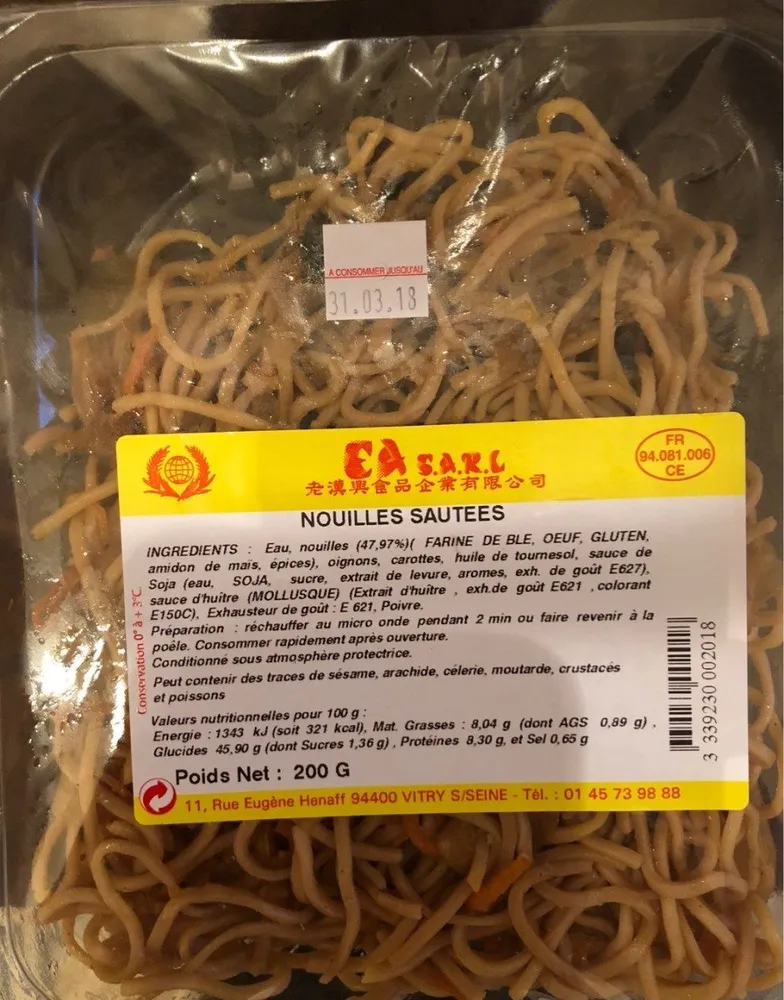 Nouilles Chinoises Sautées 200G