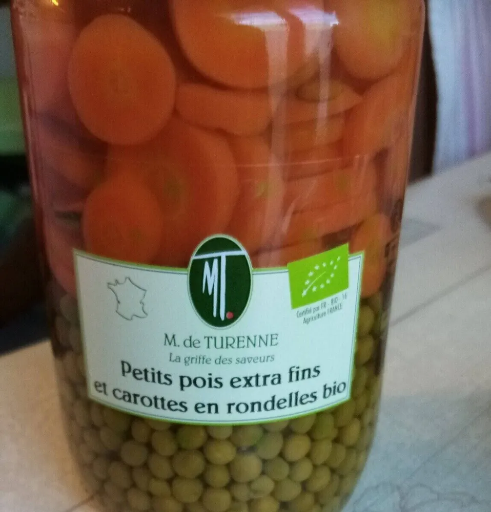 Petit pois extra fins et carottes bio