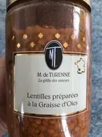 Lentilles preparees a la graisse d’oie