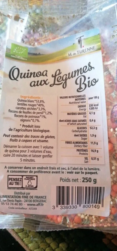 Quinoa aux légumes