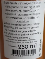 Vinaigre pulpe de mangue