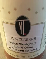 Sauce vinaigrette huile d'olive et tomates séchées