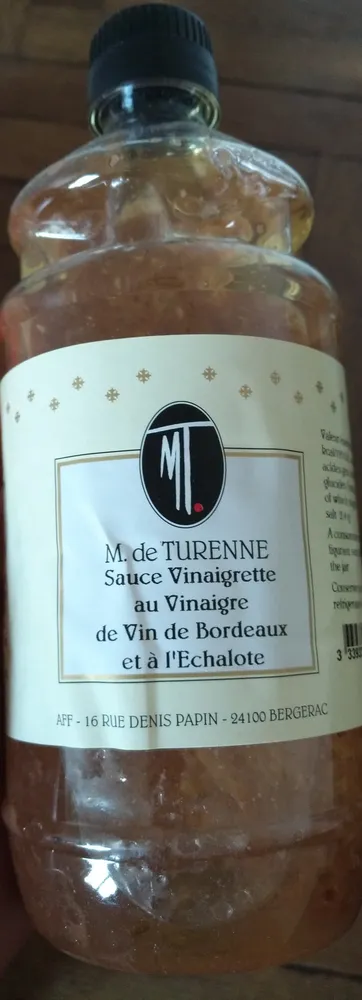 Sauce vinaigrette au vinaigre de vin de Bordeaux