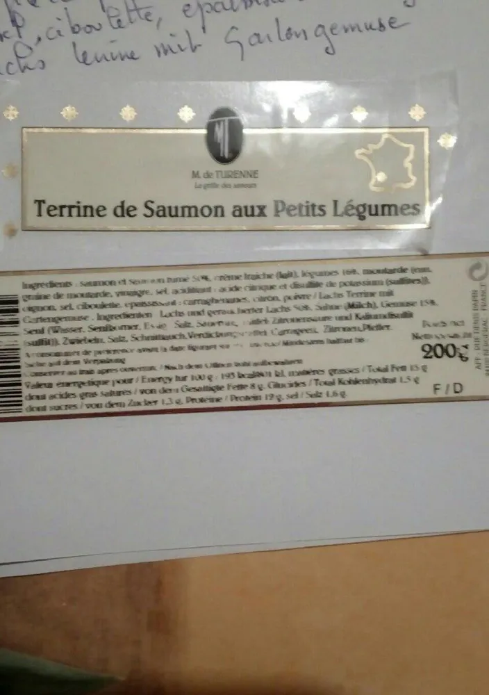 Terrine Van Zalm & Kleine Groenten 200G
