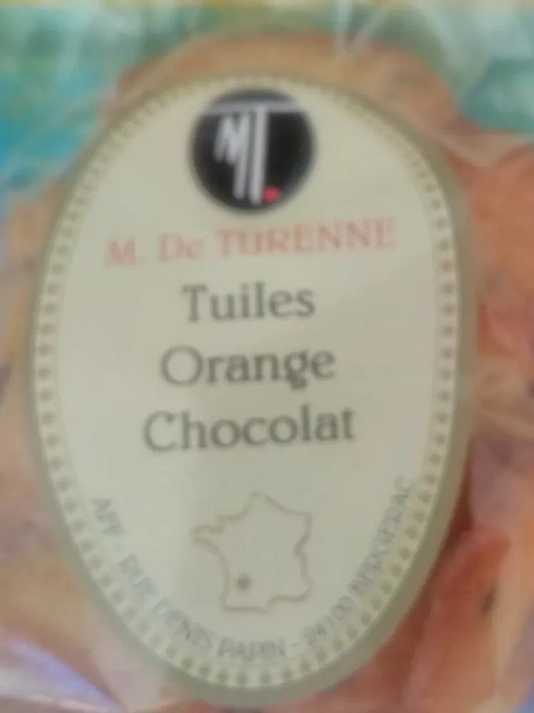 Tuiles orange chocolat