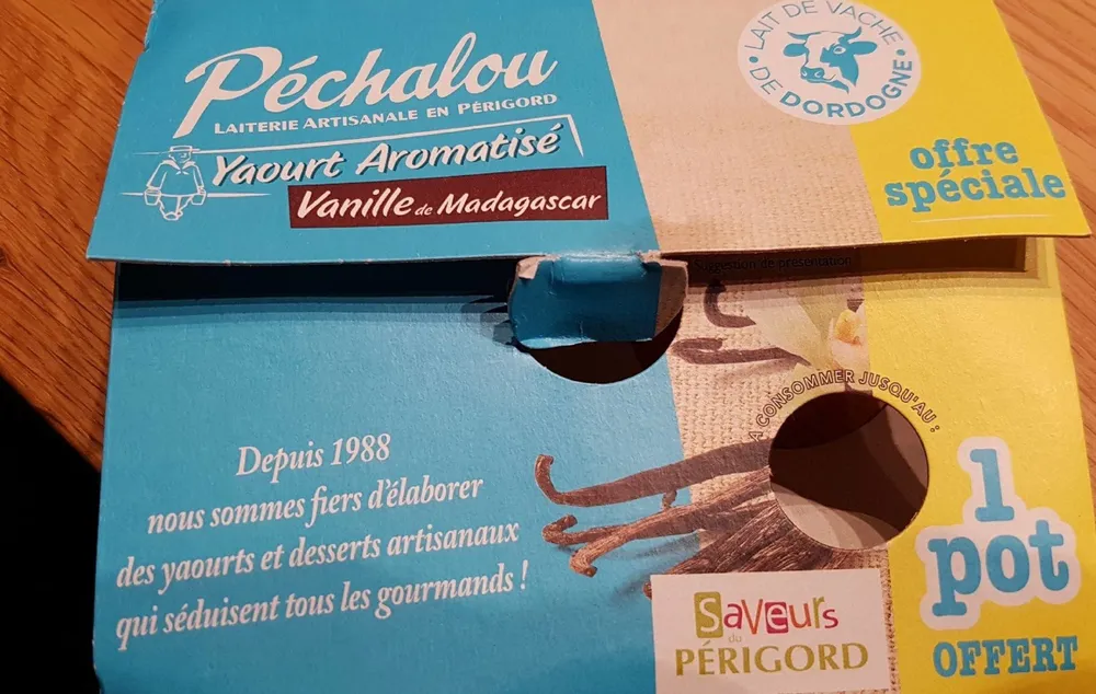 Pechalou yaourt aromatisé vanille de Madagascar