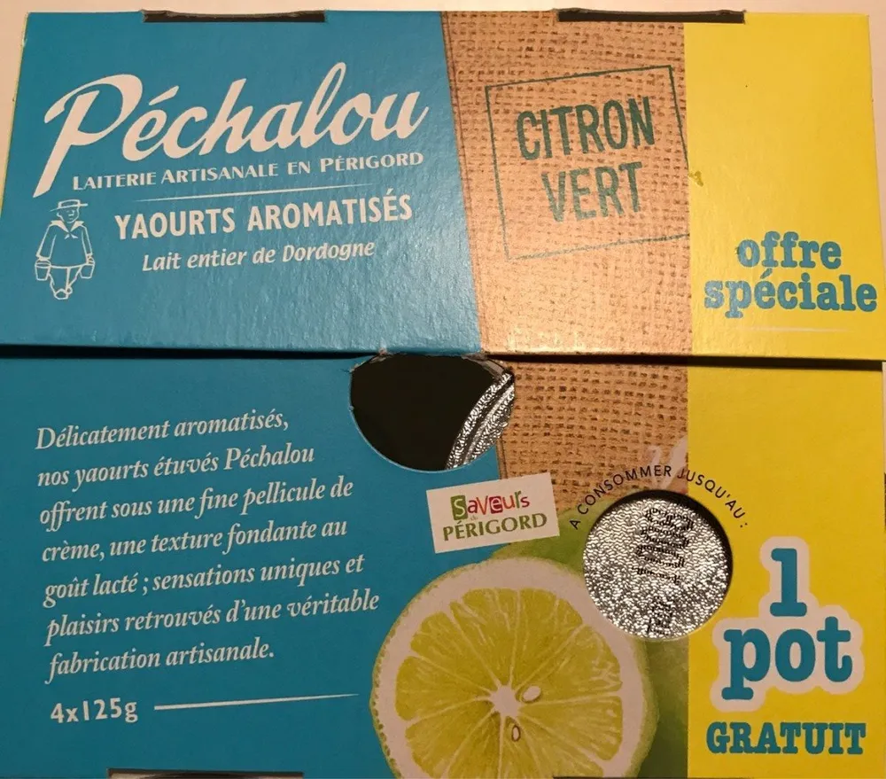 Yaourt aromatisé citron vert
