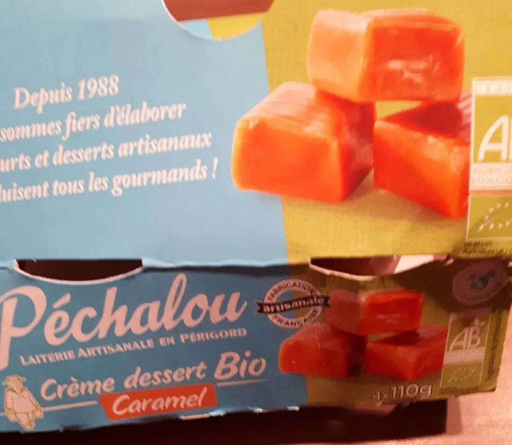 Péchalou crème dessert bio caramel