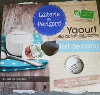 Yaourt bio au lait de vache et lait de coco