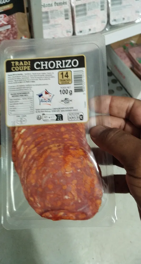 chorizo en tranche