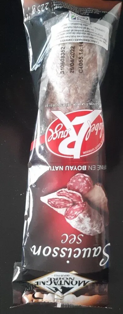Saucisson sec affiné en boyau naturel