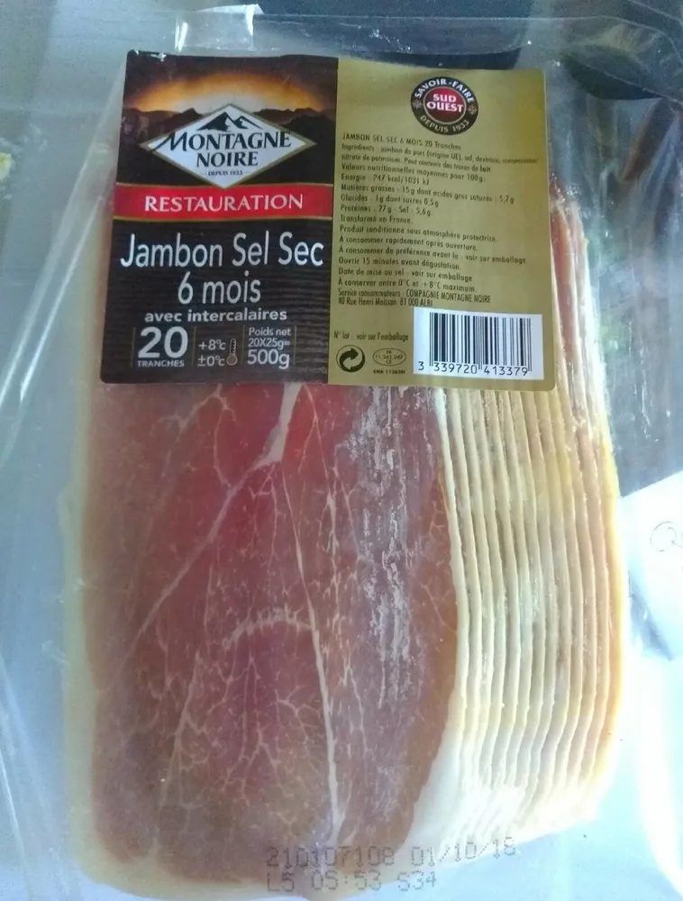 Jambon Sel Sec 6 mois