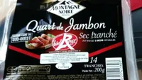 Quart de jambon sec tranché