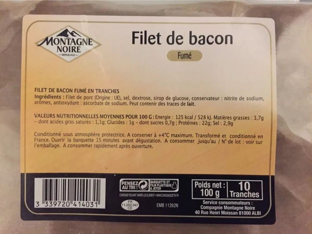 Filet bacon x10