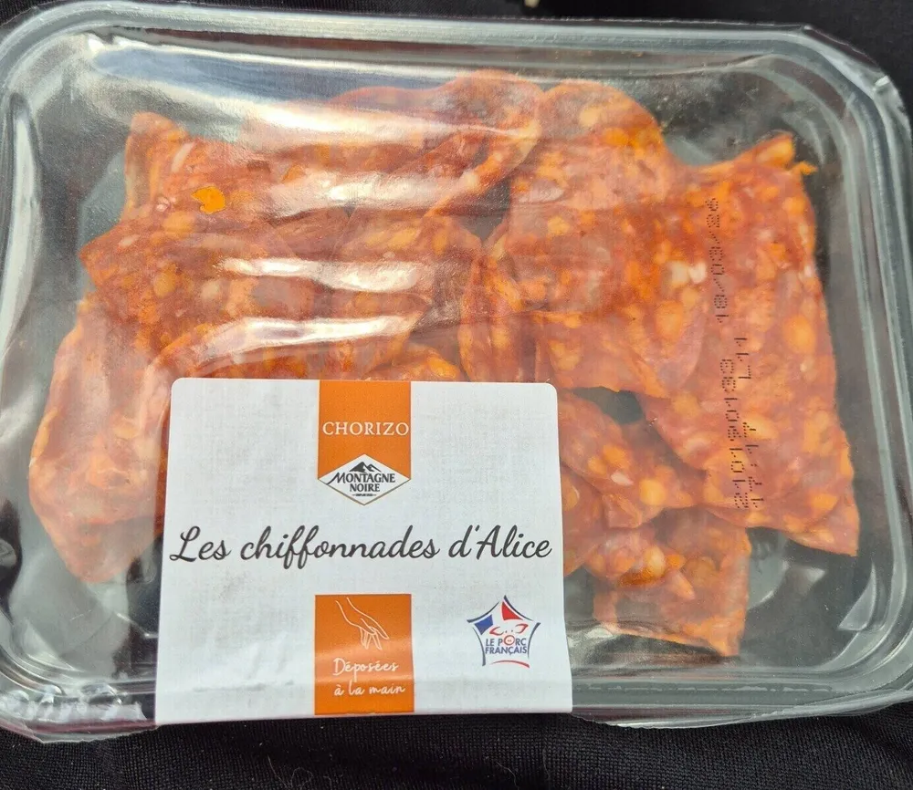Chiffonnade de chorizo