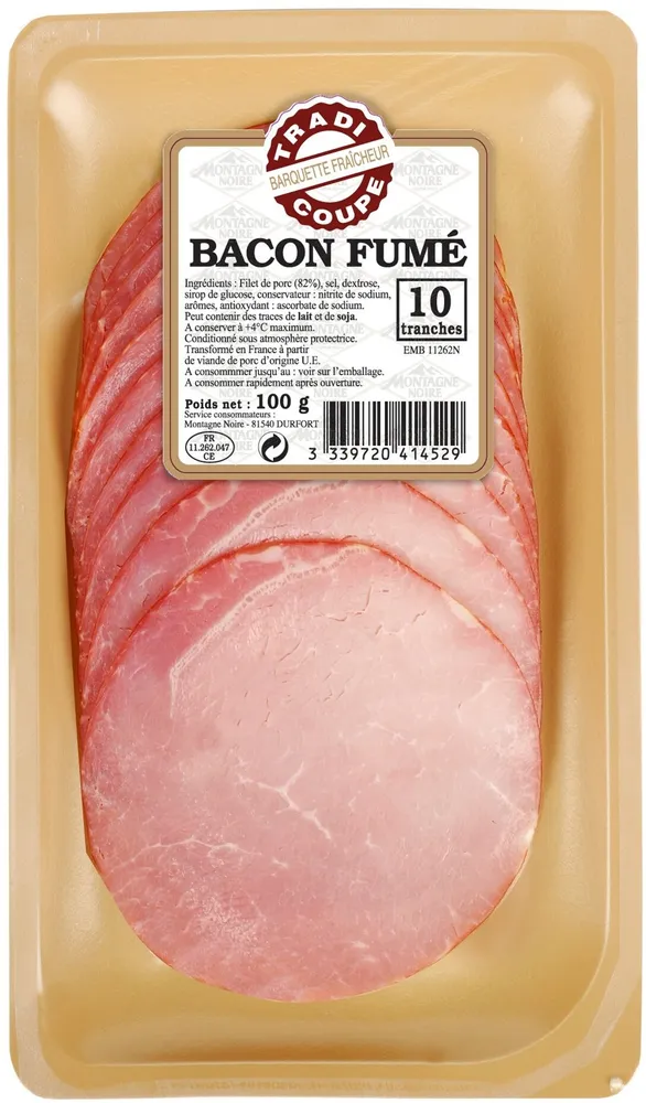 Bacon fume 10 tranches