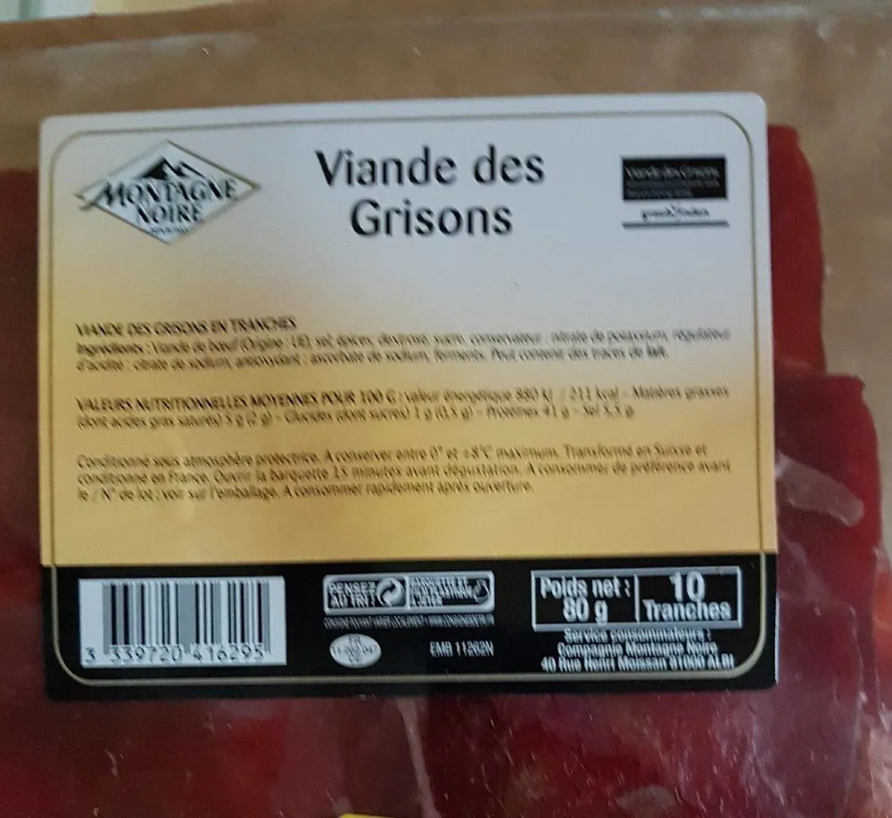 VIANDE DES GRISONS