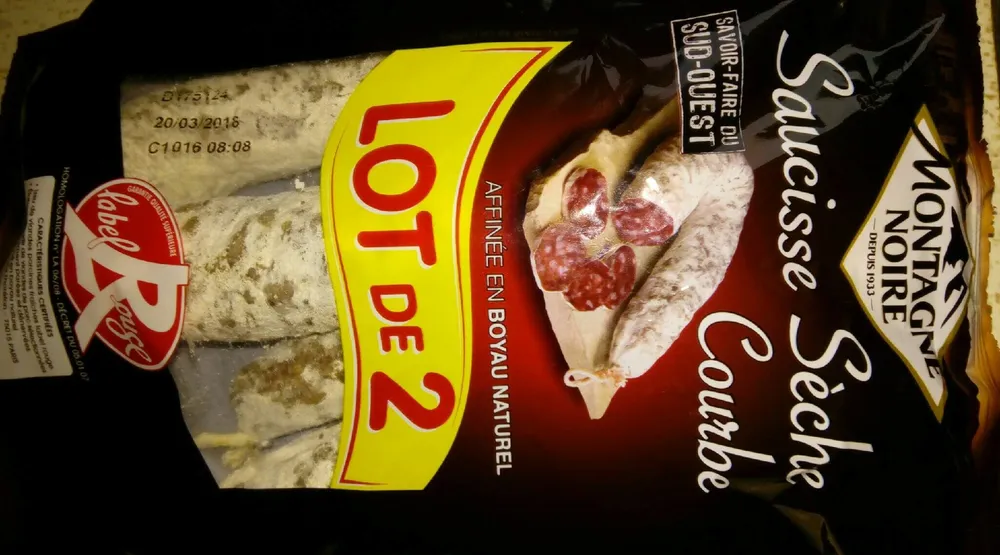 Saucisse sèche courbe