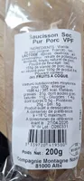 Saucisson sec pur porc vpf