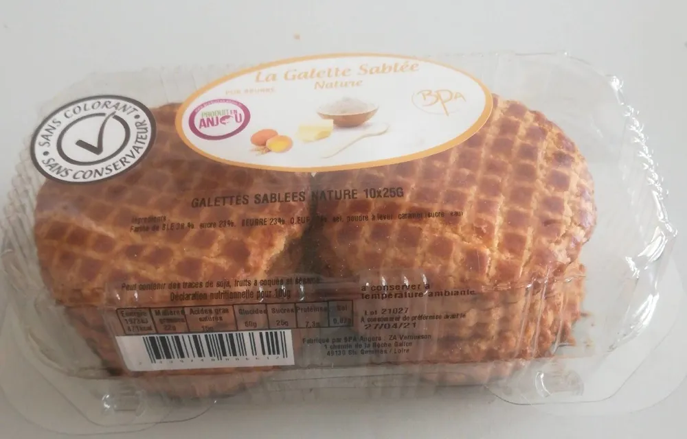 Galettes sablées nature individuelles