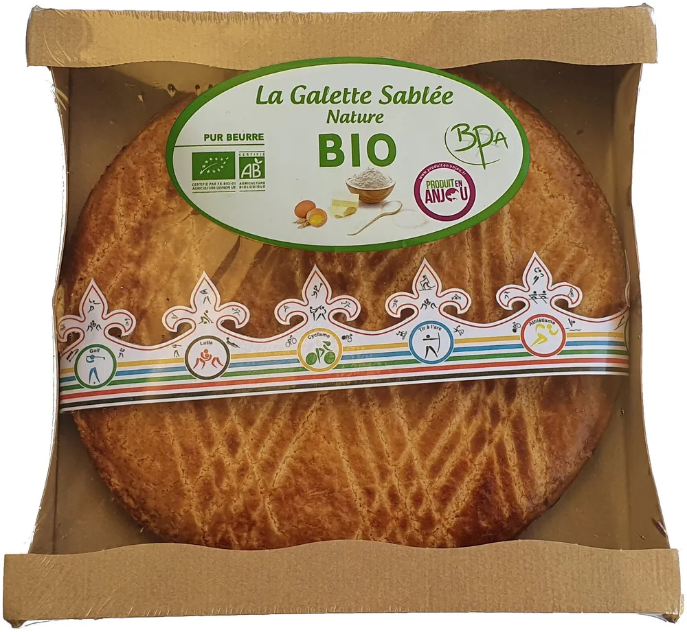 Galette sablée nature BIO 350g avec fève