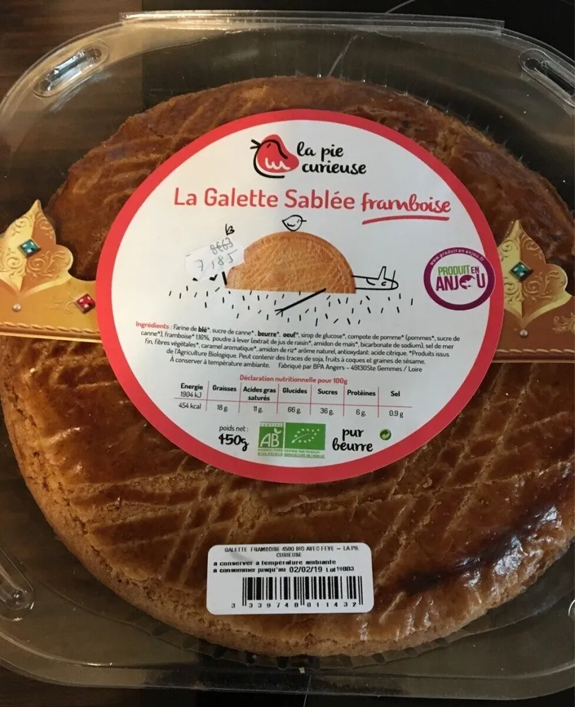 La galette sablée framboises