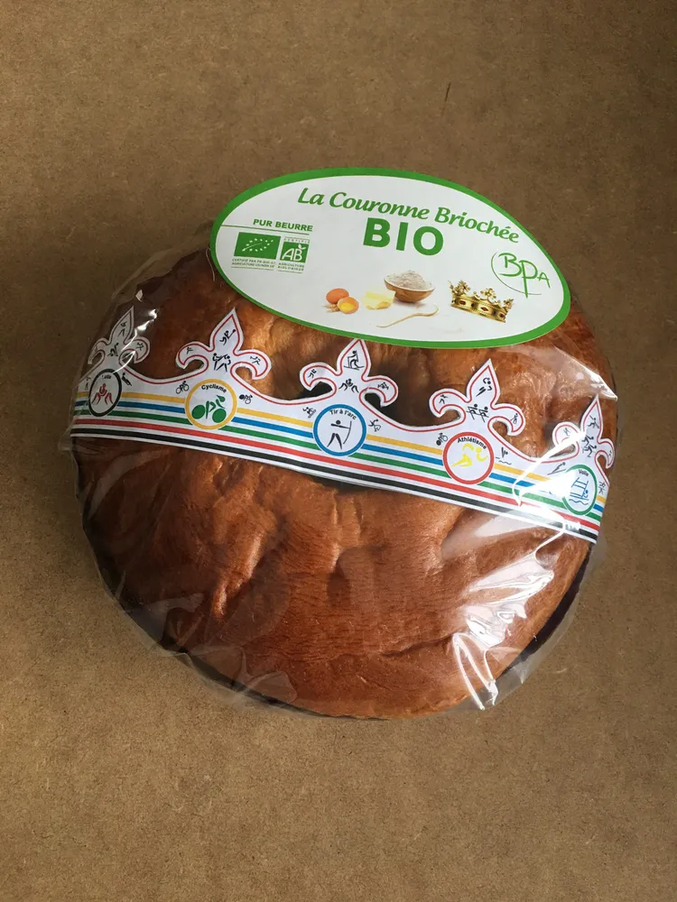 Couronne Briochée nature BIO avec fève et couronne