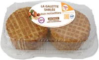 Galette sablee individuelle noisette - boite de 10 pieces