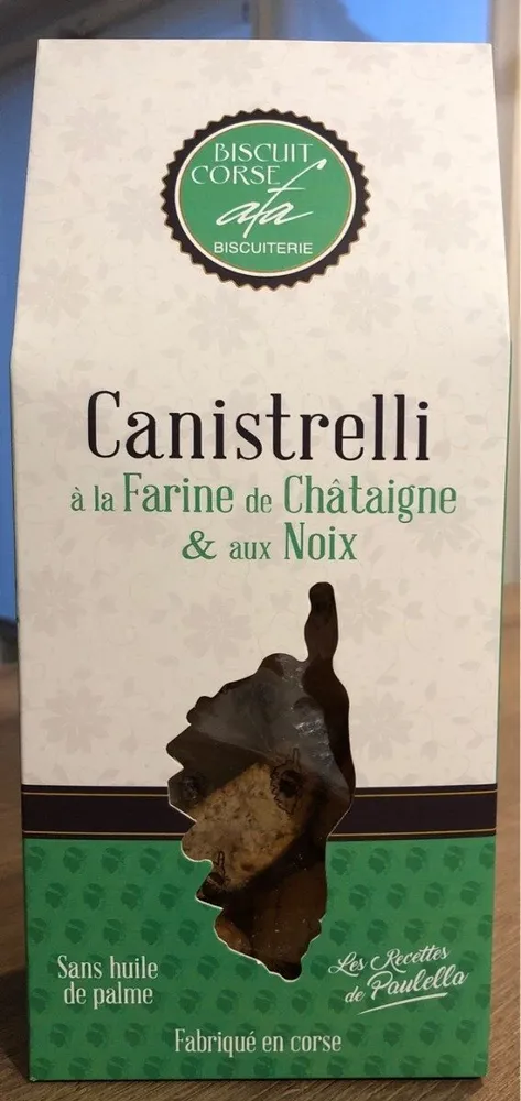 Canistrelli à la farine de châtaigne et aux noix