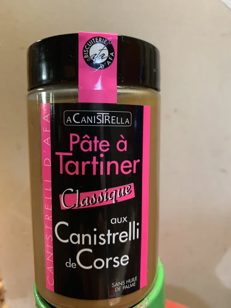 Pâte à tartiner aux canistrellis de Corse