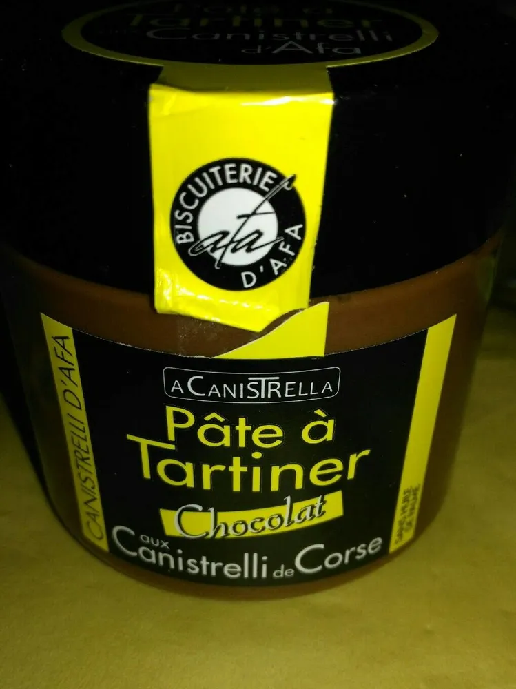 Pâte à tartiner Chocolat aux Canistrelli de Corse