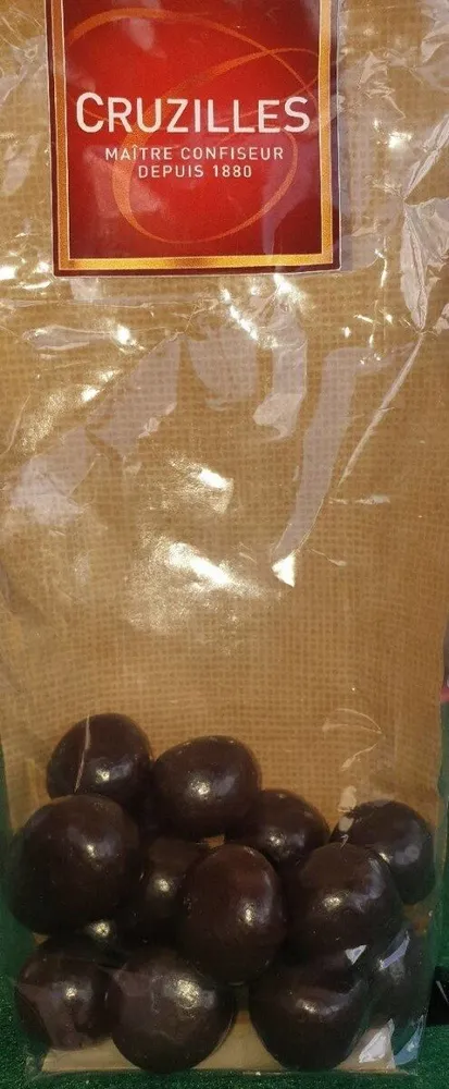 Framboisette pâte de fruits enrobée de chocolat noir