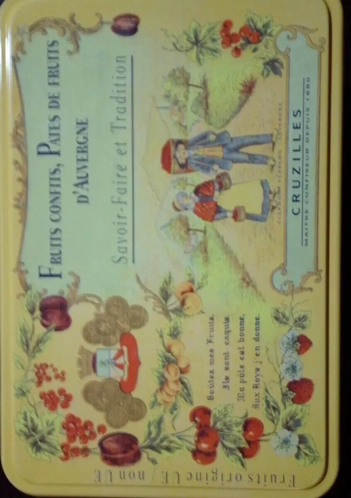 Fruits confits, pâtes de fruits d'auvergne