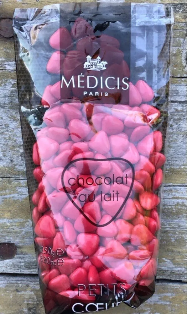 Chocalat au lait petits coeurs