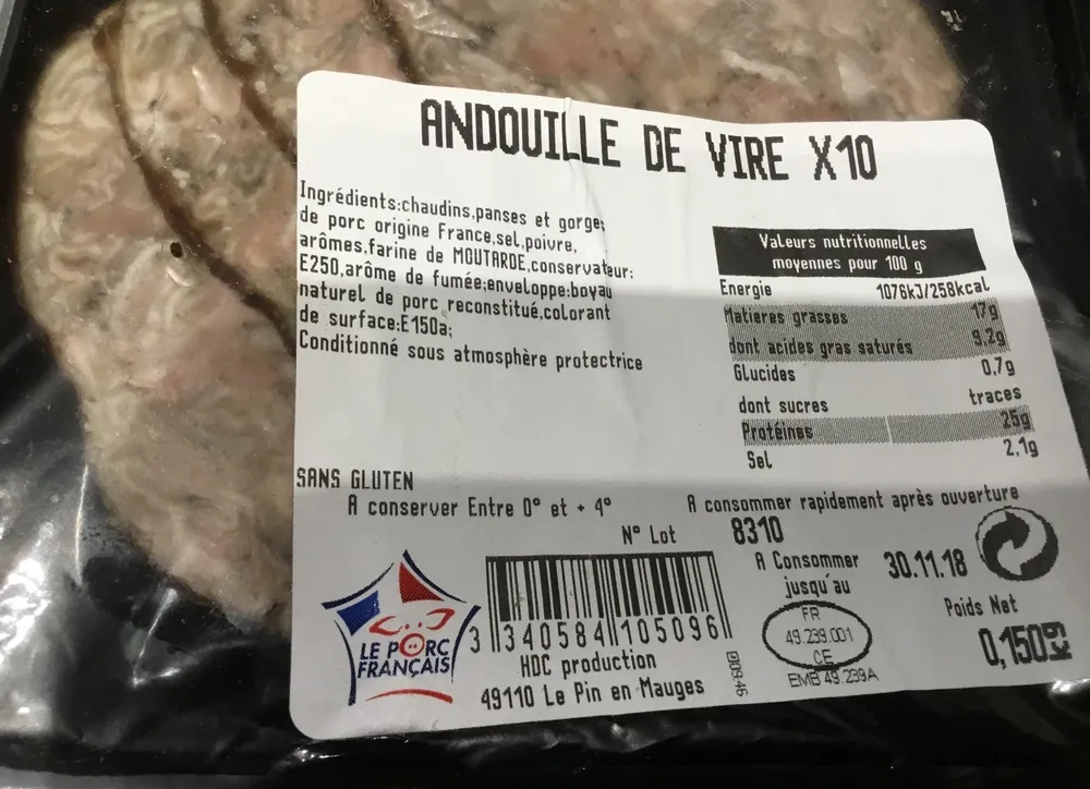 Andouille de vire X10