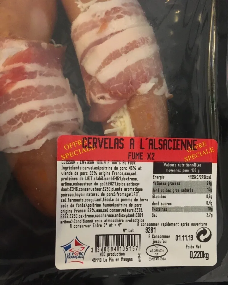 Cervelas a l'Alsacienne