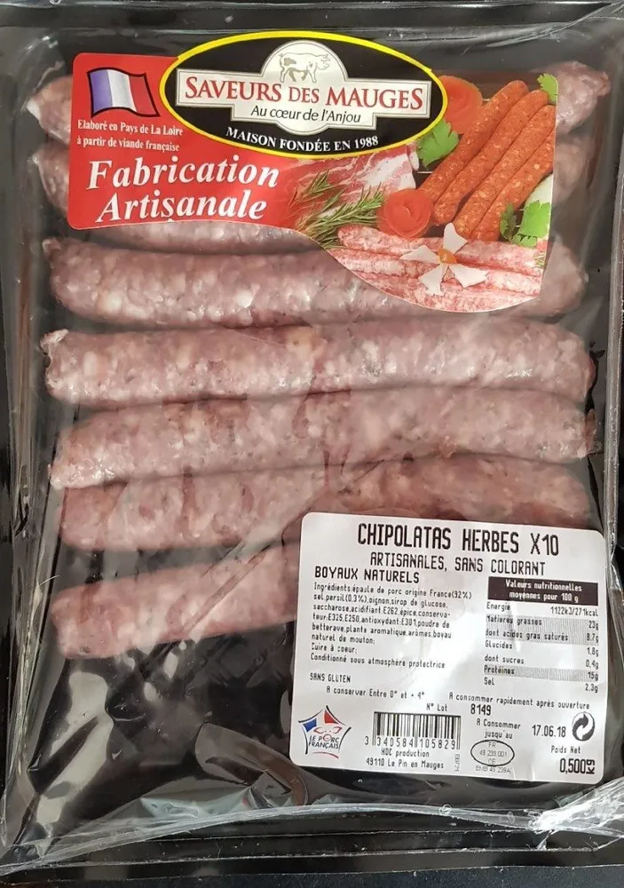 Chipolatas aux herbes artisanales