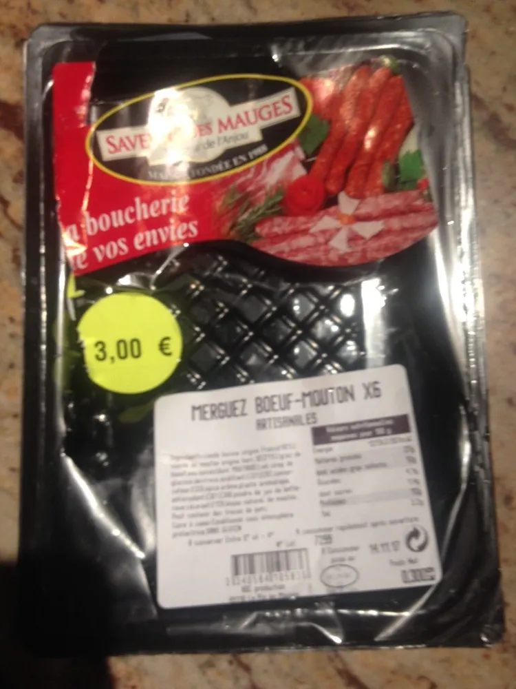 Merguez boeuf mouton