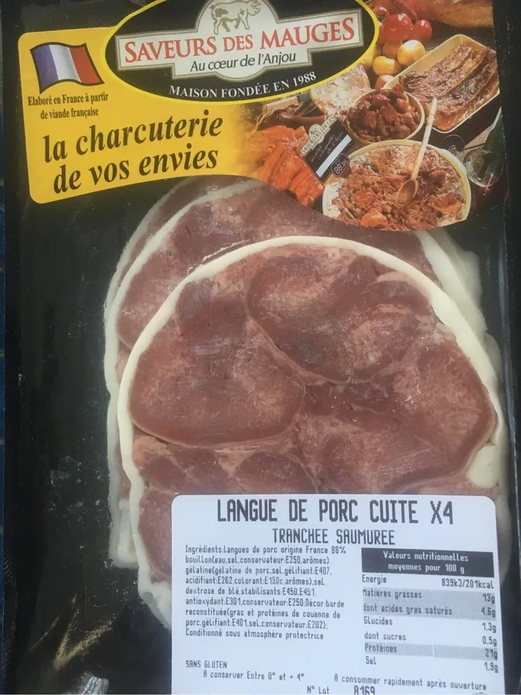 Langue de porc cuite