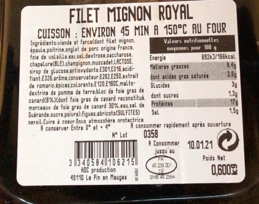Filet mignon royal
