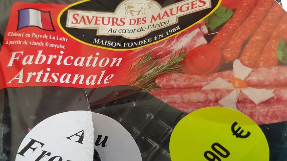 Saucisses au fromage saveur des Mauges