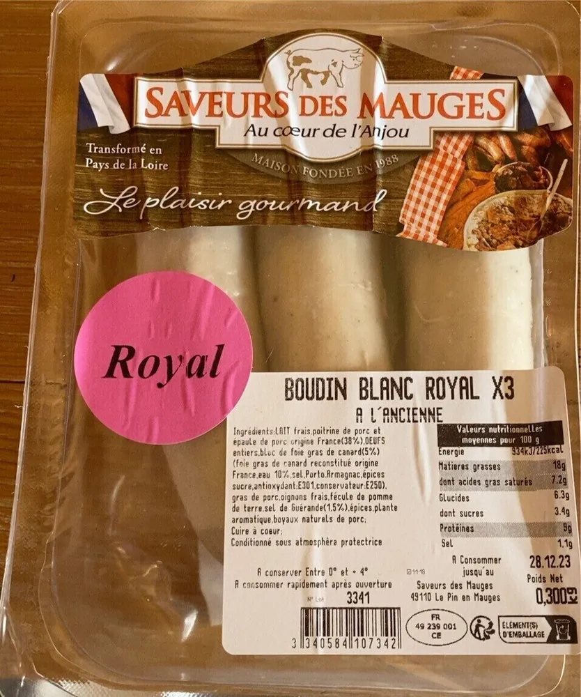 Boudin blanc royal