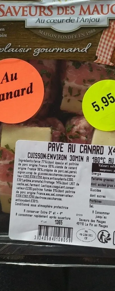 Pavé au canard