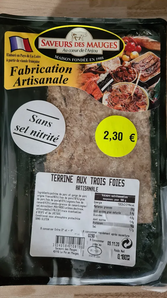 Terrine Aux 3 Foies Saveurs Des Mauges